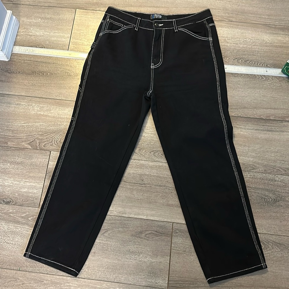 Monkey Ride Jeans black trim size 13 carpenter style